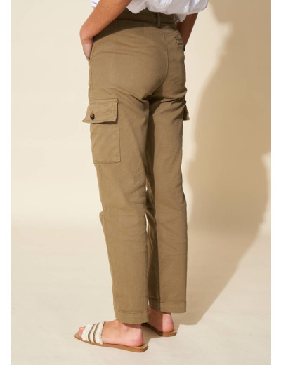 Pantalon cargo taille haute