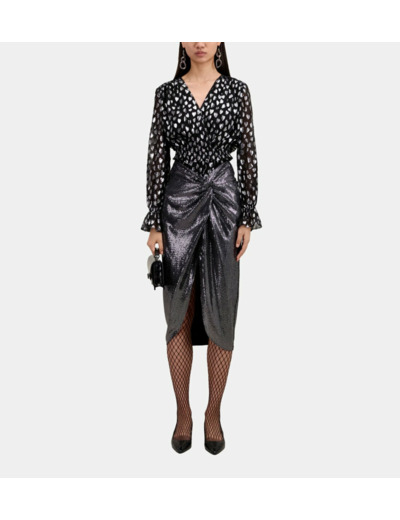 Jupe Mi-Longue Métallisée