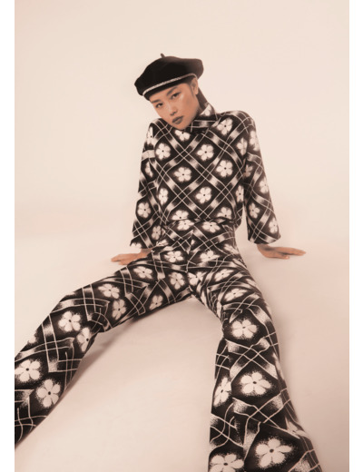 Pantalon Paivan-Noir en Polyester