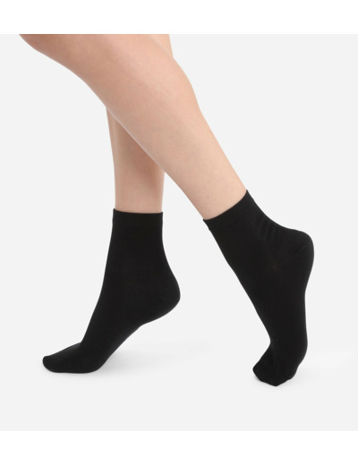 Lot de 2 paires de socquettes noires Femme