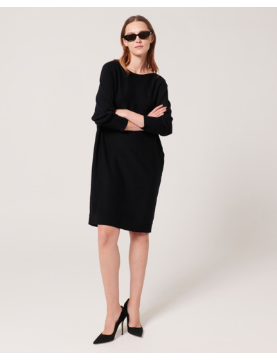 Robe Maille Rendy Noir en Polyamide