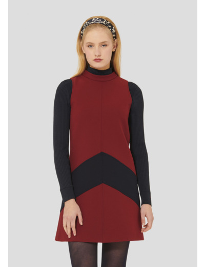 Robe Respect-Bordeaux en Polyester
