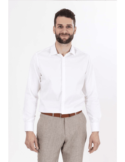 Chemise Blanche En Coton Pour Cérémonie