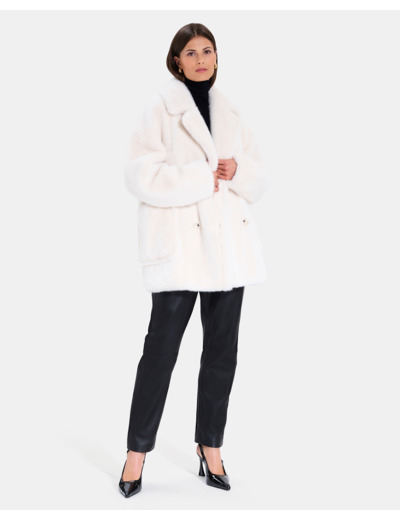 Manteau Martiala Ecru en Polyester