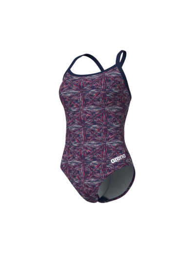 Maillot de bain arena Performance Abstract Tiles Light Drop Back pour femmes