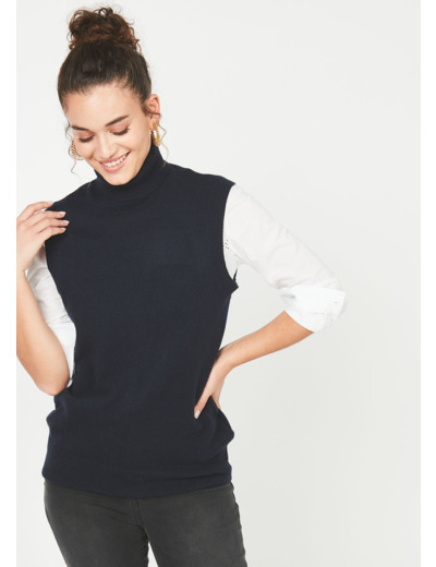 Pull col montant pur cachemire