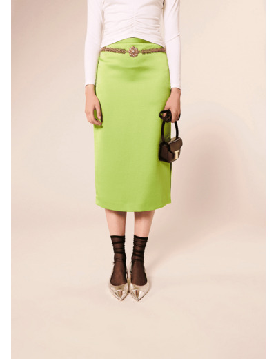 Jupe Jenny-Vert en Polyester