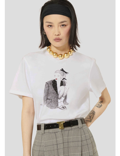 T-Shirt Taragirl-Blanc en Coton