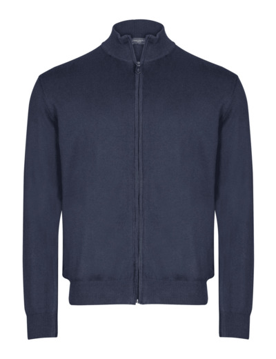 Gilet Zippé Taupe Col Montant