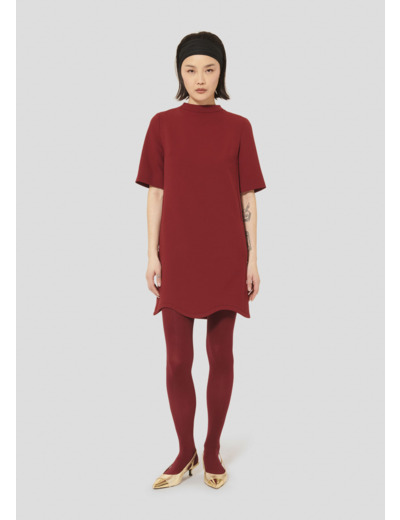 Robe Rayme-Bordeaux en Polyester