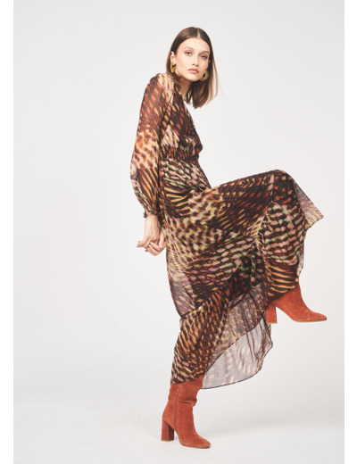Robe longue à imprimé