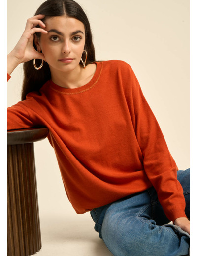 Pull col bateau à manches longues