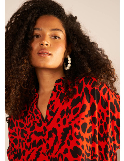 Chemise oversize à manches courtes