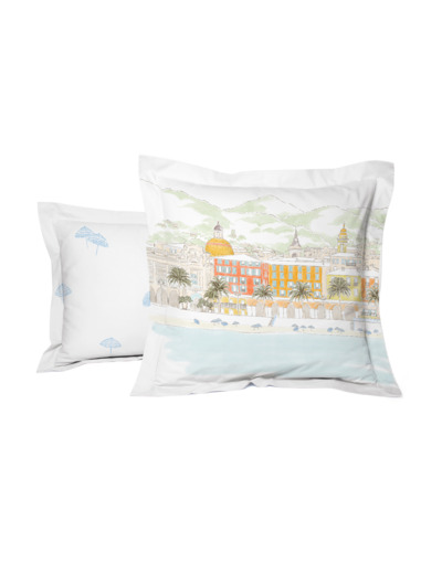 Taie d'oreiller Nice | Motifs aquarelle | Tradition des Vosges
