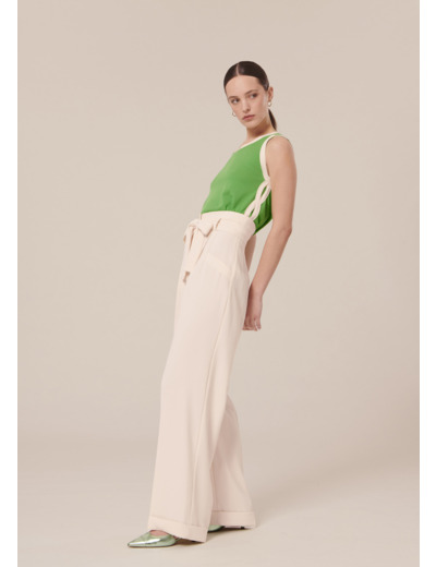 Pantalon Pyla-Ecru en Polyester