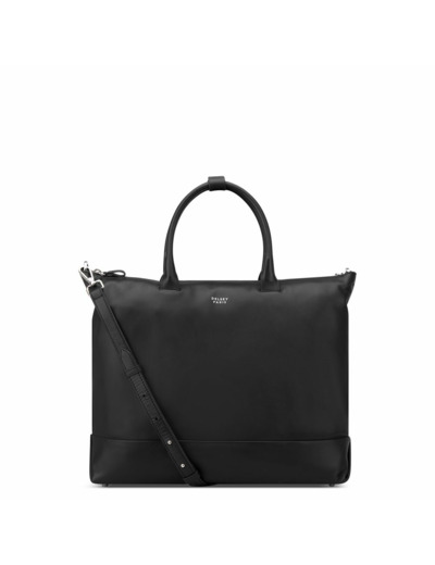 Le cuir lisse sac cabas zippe