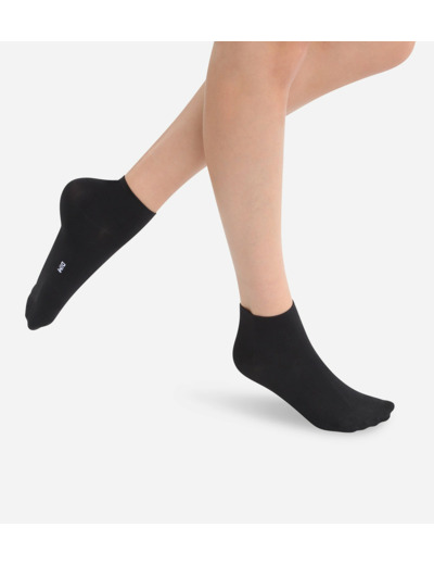 Lot de 2 socquettes noires seconde peau Femme