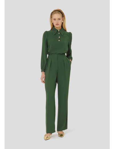 Pantalon Parigi-Vert en Polyester