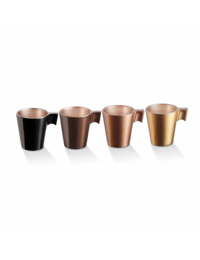 Set de 4 tasses 8cl couleurs assorties Flashy