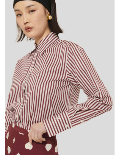 Chemise Clarisse-Bordeaux en Coton