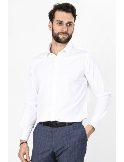 Chemise Unie Blanche Blanc 5