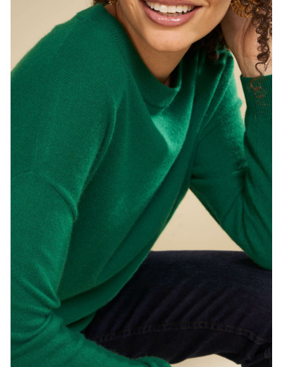 Pull col rond 100% cachemire