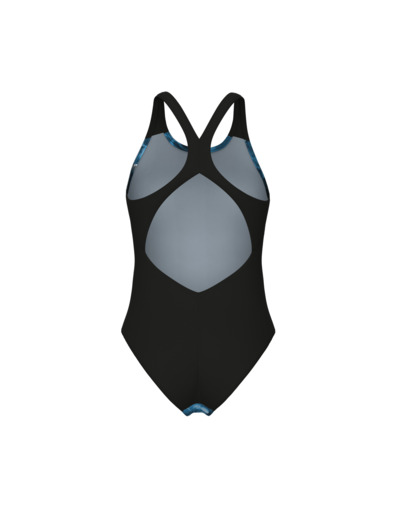 Maillot de bain arena Feel Blue Flowers V Back pour femmes