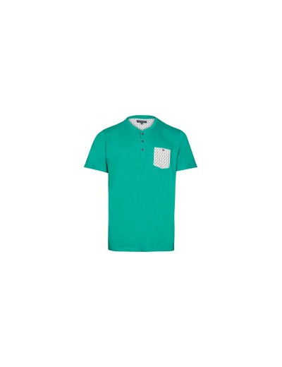 T-shirt Vert Avec Poche Imprimée