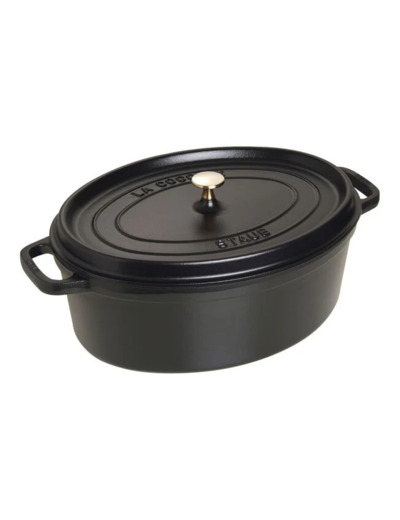 COCOTTE OVALE 37cm 8L Noir mat