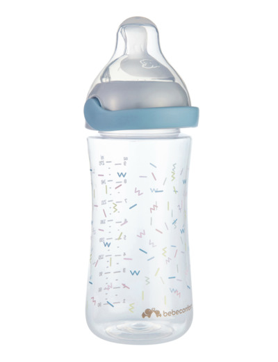 Biberon bleu physio fermeture clip 270 ml