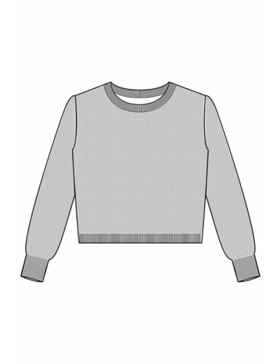 Pull col rond mohair et alpaga détail lurex