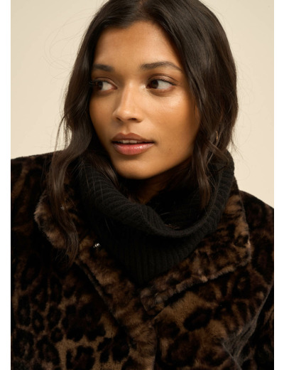 Tour de cou à cotes en cachemire