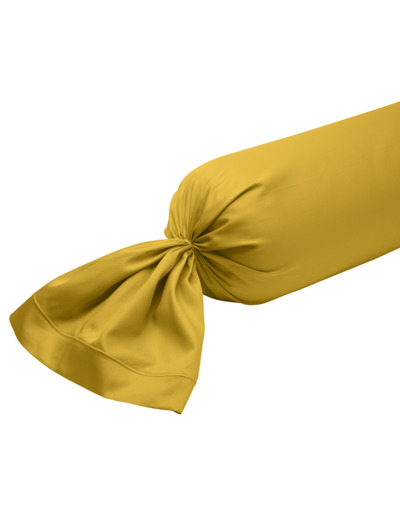 Taie de traversin Partition Satin de coton Coloris Curry