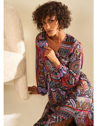 Robe longue imprimée