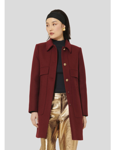 Manteau Marley-Bordeaux en Laine