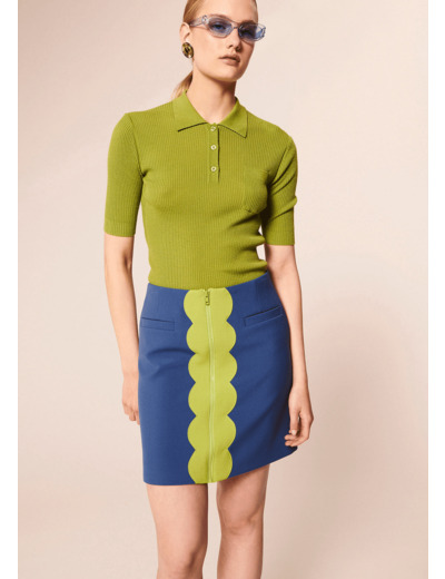 Jupe Jada-Bleu en Polyester