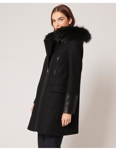Manteau Gerson Noir en Laine
