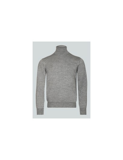 Pull Col Roulé Noir En Mérinos