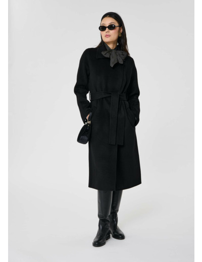 Manteau Mandy-Noir en Laine
