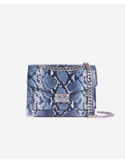 Sac Emily Chaine En Cuir Embosse Lezard