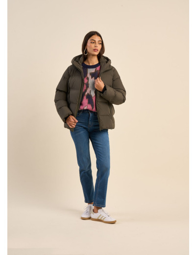 Doudoune courte à capuche