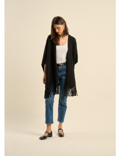 Cardigan ample à franges