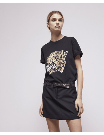 Mini Jupe Tissu Moire Cote