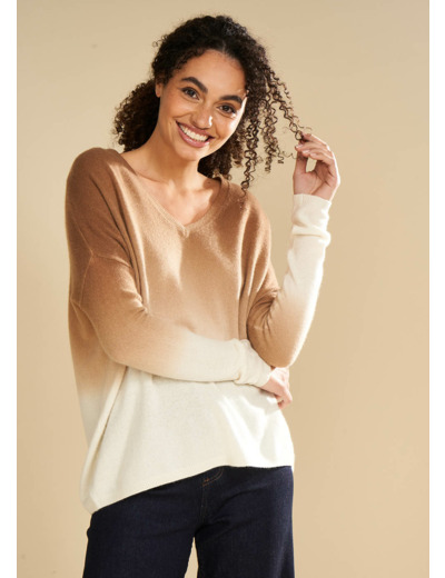 Pull dip dye 100% cachemire