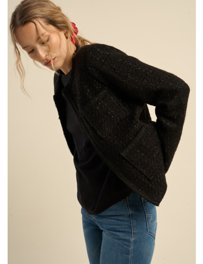 Veste courte en tweed