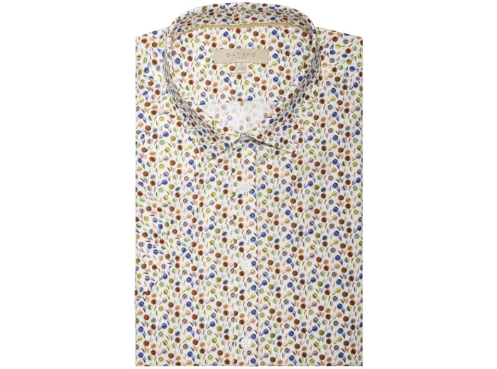 Chemise Manches Courtes Imprimée Motifs Fleuris