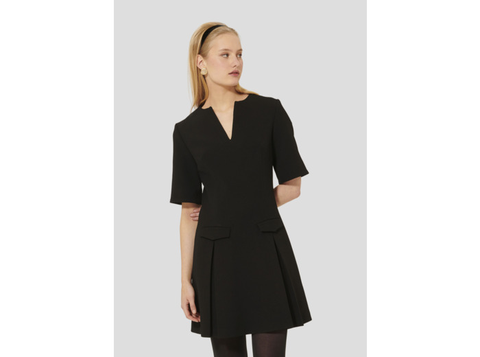 Robe Riyu-Noir en Polyester Recyclé