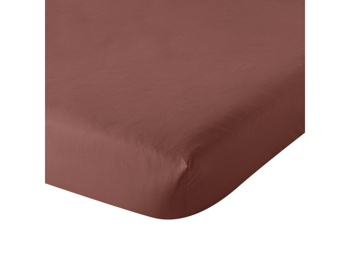 Drap Housse Influence Percale Brique
