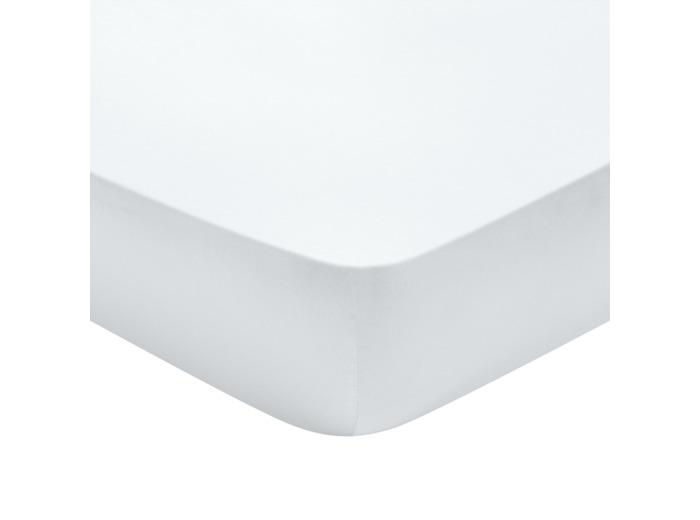 Drap housse Partition Satin de coton Coloris Blanc