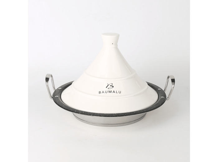 TAJINE inox 30cm avec couv.en ceramique